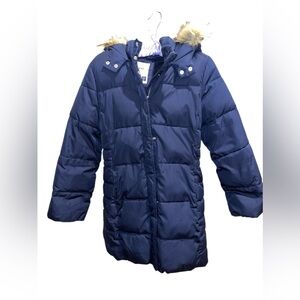 Girls GAP Ultra Max Parka Cozy Puffer - Navy